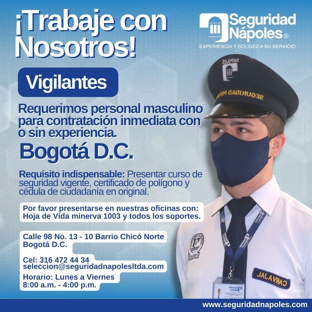 Convocatoria Vigilantes Bogotá…